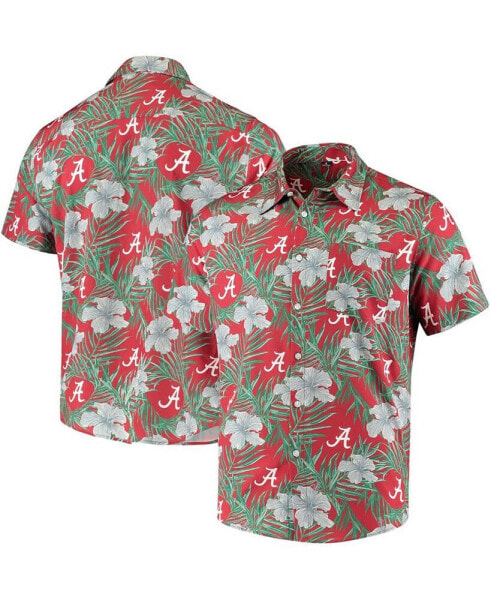 Рубашка мужская FOCO с красным цветочным узором Alabama Crimson Tide