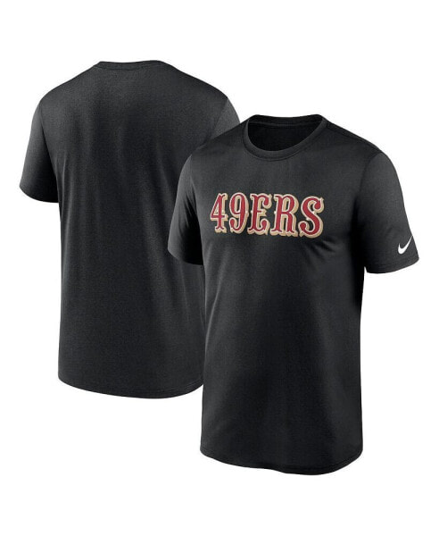Men's Black San Francisco 49ers Legend Wordmark Performance T-shirt