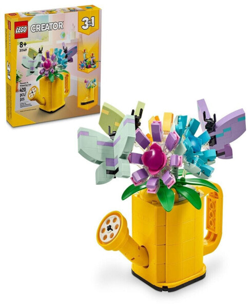 Creator 3 in 1 Flowers in Watering Can Building Toy 31149, 420 Pieces