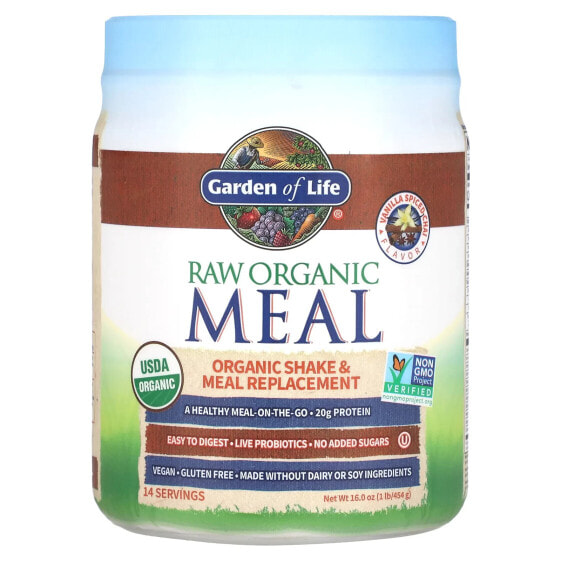 Растительный протеин Garden of Life RAW Organic Meal, Shake & Meal Replacement, Ванильный чай 37.53 унции (1,064 г)