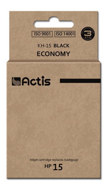 Actis KH-15 ink (replacement for HP 15 C6615N; Standard; 44 ml; black) - Standard Yield - Pigment-based ink - 44 ml - 1 pc(s) - Single pack