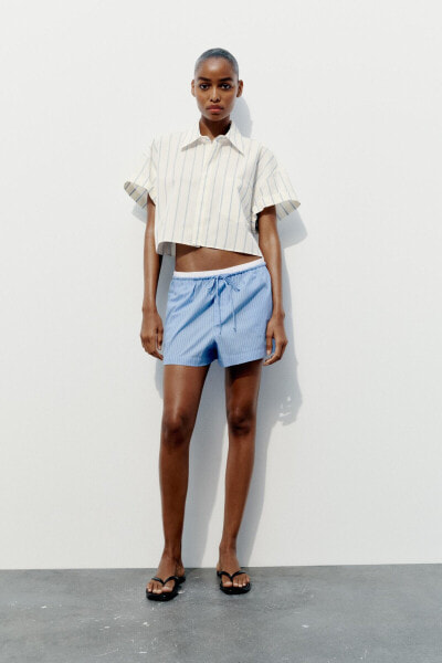 CROPPED POPLIN SHIRT