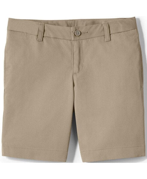 Girls School Uniform Plain Front Blend Chino Shorts