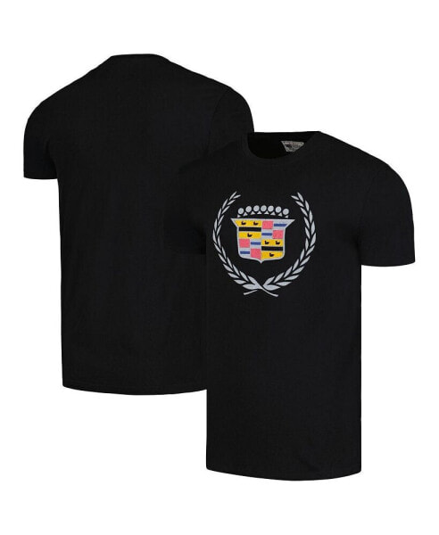 Men's Black Distressed Cadillac Brass Tacks T-Shirt