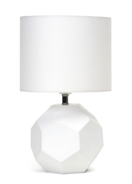 Настольная лампа PLATINET PLATINET TABLE LAMP E27 25W керамическая кубическая база 1,5 м кабель белая [45673]
