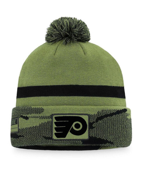 Men's Camo Philadelphia Flyers Military-Inspired Appreciation Cuffed Knit Hat with Pom