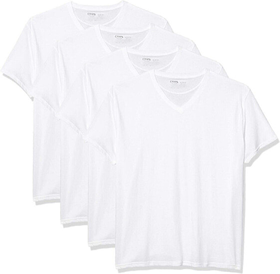 Chaps 4 in a Pack Underwear Men's V-Neck Shirt - CUVNP4