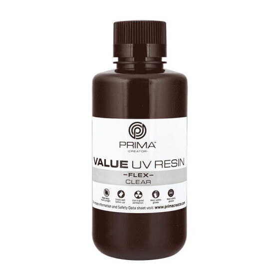 Resin for 3D printer - PrimaCreator Value Flex UV Resin 500 ml - Clear