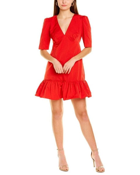 Платье Nicole Miller Taffeta Shift Dress женское красное
