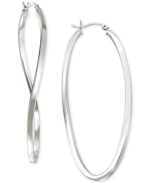 Figure 8 Hoop Earrings in 14k Gold Vermeil, 2-1/2" (Also in Sterling Silver)