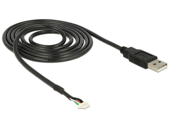 Delock USB 2.0 A M / 5 pin V5 1.5m, 1.5 m, Black, 5 pin SMT, USB 2.0 A, Male/Male