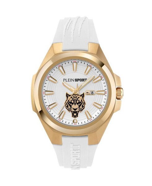 Men's Tigermaster Three Hand Date Quartz White Silicone 47MM