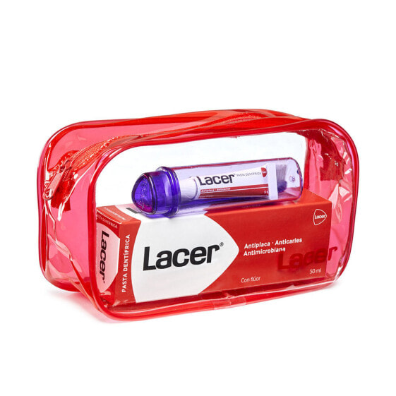 Lacer Travel Toilet Bag Дорожный набор для ухода за полостью рта: зубная паста зубная + щетка + жидкость для полоскания рта + косметичка
