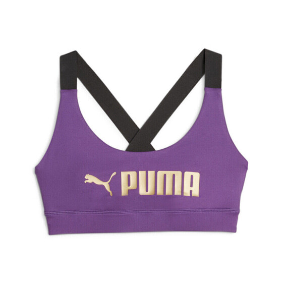 Спортивное бра женское Puma Fit Mid Impact фиолетовый Casual