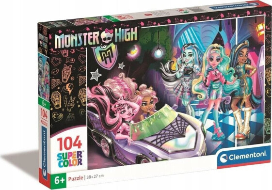 Clementoni CLE puzzle 104 SuperKolor Monster High 25783