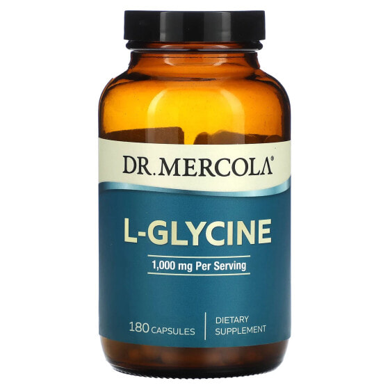 БАД аминокислоты Dr. Mercola L-Glycine, 1,000 мг, 180 капсул (500 мг в капсуле)