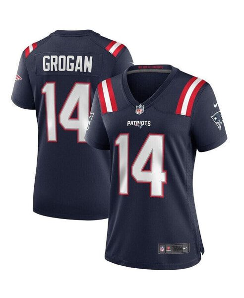 Women's Steve Grogan Navy New England Patriots Game Retired Player Jersey
