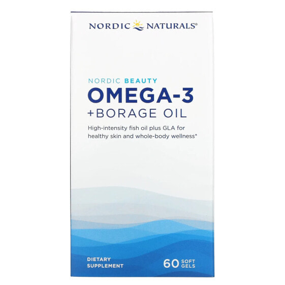 БАДы для здоровья Nordic Naturals Рыбий жир и Омега 3, 6, 9 Omega-3 + Масло бораго, 60 капсул