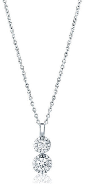 Sparkling silver necklace SVLN0710S75BI45