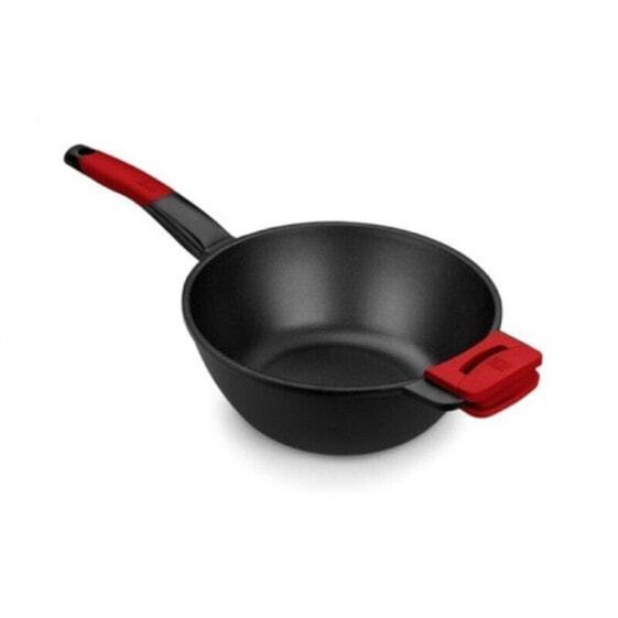 Вок-сковорода BRA A412028 Красный/Черный Нержавеющая сталь (1 штук) (Ø 28 cm)