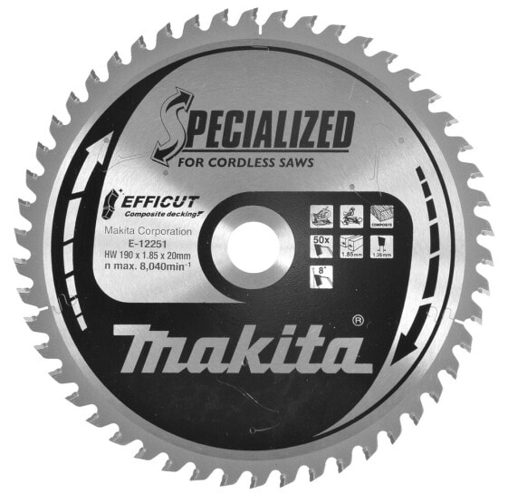 Makita E-12251 - Plastic - Wood - 19 cm - 2 cm - 8040 RPM - 1.85 mm - Makita