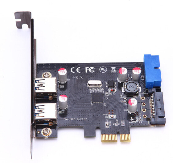 MicroConnect MC-USB3.0-F2B2-V2 - PCIe - USB 3.2 Gen 1 (3.1 Gen 1) - 5 Gbit/s - 5 V - 0.9 A - 5 - 35 °C
