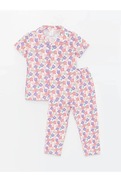 Пижама LC WAIKIKI Baby Girl Floral Polo PJ Set