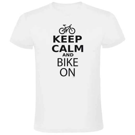 KRUSKIS Keep Calm And Bike On short sleeve T-shirt