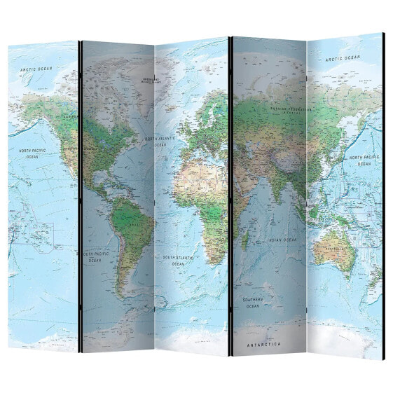 Paravent World Map (5-teilig)