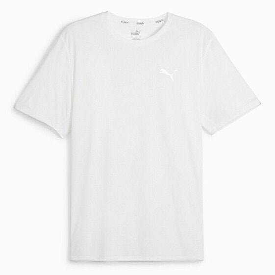 Puma Run Favorite Velocity Crew Neck Short Sleeve T-Shirt Mens White Casual Tops