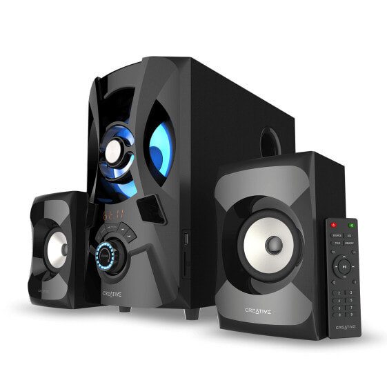 Creative Labs SBS E2900 - Аудиосистема 2.1 канала, 60 Вт, универсальная, черного цвета, 120 Вт, с ИК-пультом