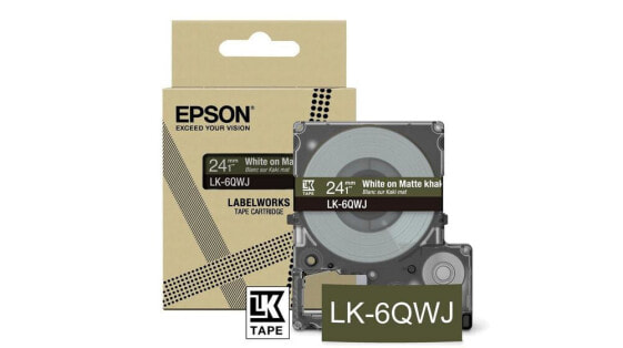 Epson LK-6QWJ - Khaki - White - Thermal transfer - Matte - 2.4 cm
