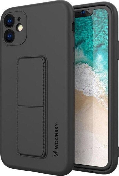 Wozinsky Wozinsky Kickstand Case elastyczne silikonowe etui z podstawką Samsung Galaxy A11 / M11 czarny