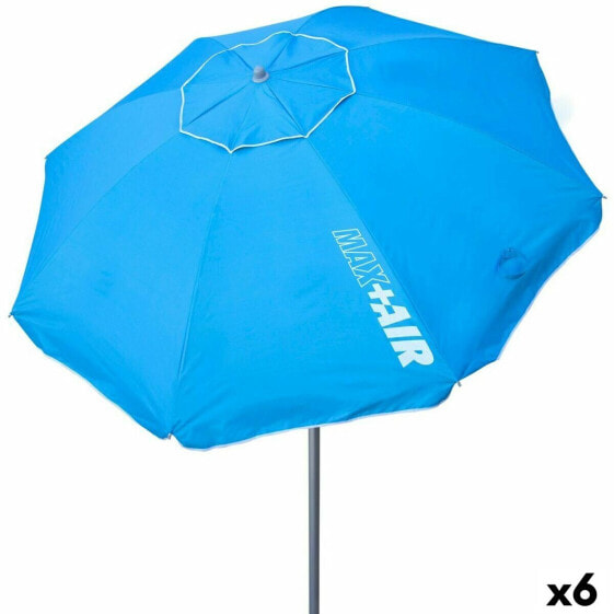 Пляжный зонт Aktive Синий Алюминий Сталь 220 x 207,5 x 220 cm (6 штук)