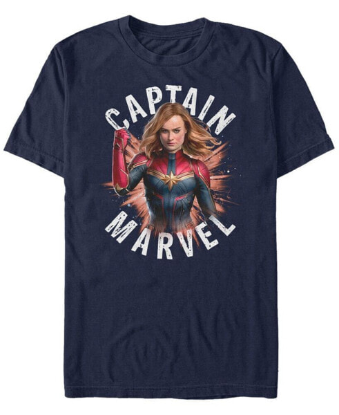 Marvel Men's Captain Marvel Strong Stance Short Sleeve T-Shirt