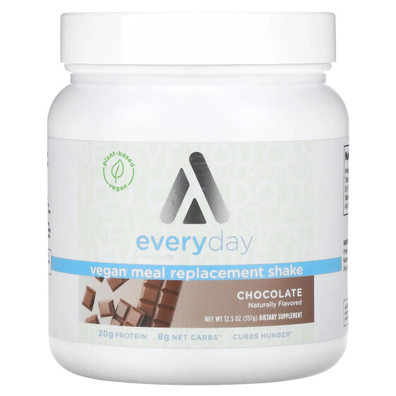 Everyday, Vegan Meal Replacement Shake, Chocolate, 12.5 oz (357 g)