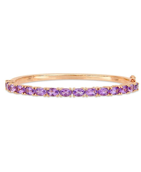 Amethyst (6 ct. t.w.) Bangle in 18k Rose Gold over Sterling Silver