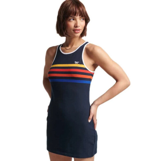 SUPERDRY Vintage Stripe Vest Dress