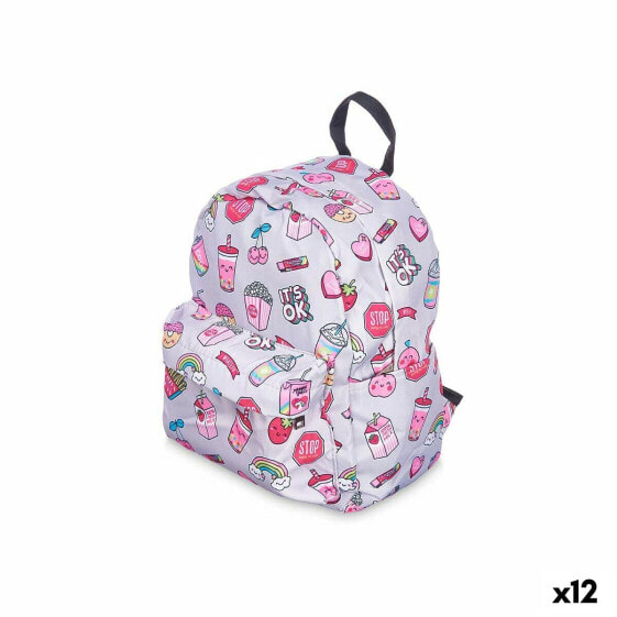 Школьный рюкзак Радужная Разноцветный 28 x 12 x 22 cm (12 штук)
