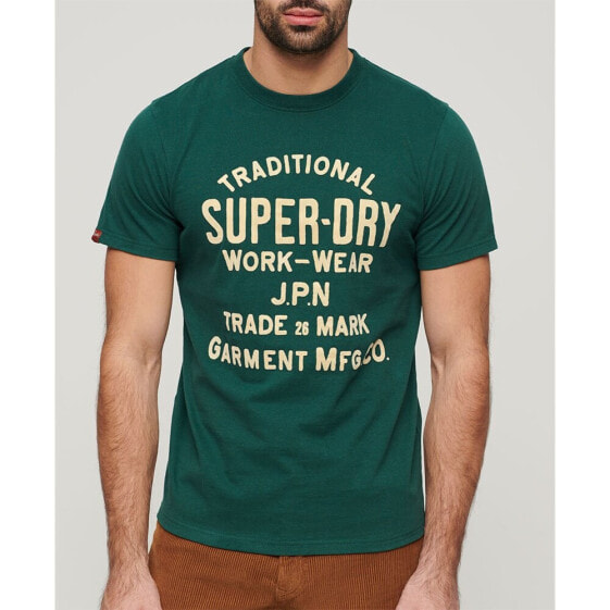 SUPERDRY Workwear Flock Graphic short sleeve T-shirt