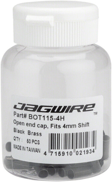 Тормозной набор Jagwire 4 мм открытый латунный наконечник бутылка из 50 шт., черный