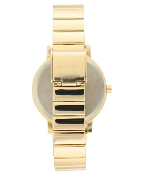 Women's Quartz Gold-Tone Stainless Steel Cut Edge Bracelet Watch, 36mm