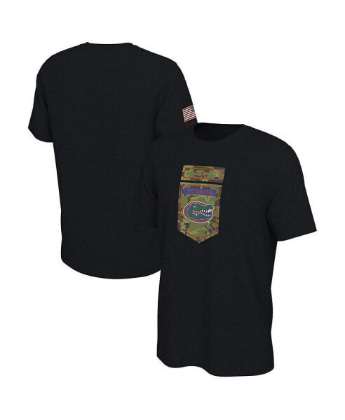 Men's Black Florida Gators Veterans Camo T-shirt