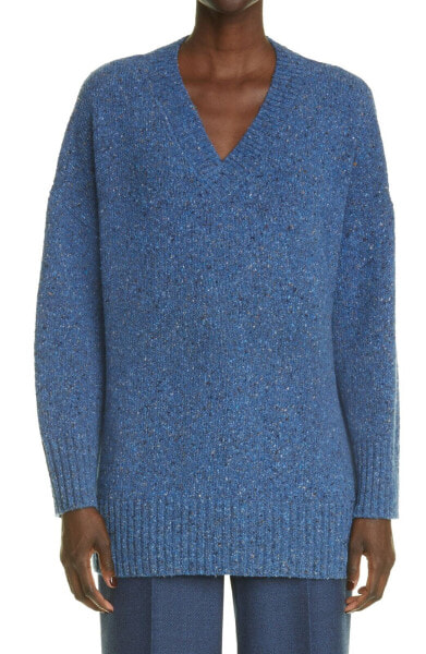 Lafayette 148 NY Donegal 289259 Women's Sweater in Tile Blue Multi XS