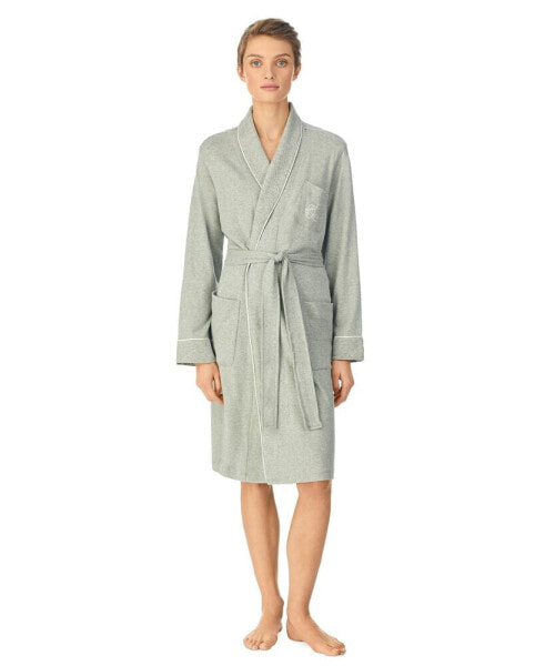 Quilted Shawl Collar Short Robe