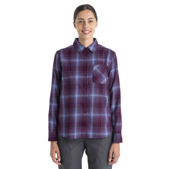 ICEBREAKER 200 Dawnder Flannel Plaid Merino long sleeve shirt