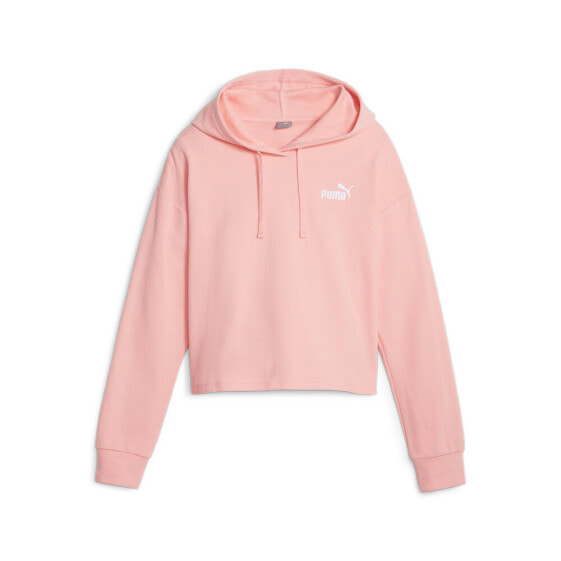Puma Essential Elevated Cropped Pullover Hoodie Womens Pink Casual Outerwear 675