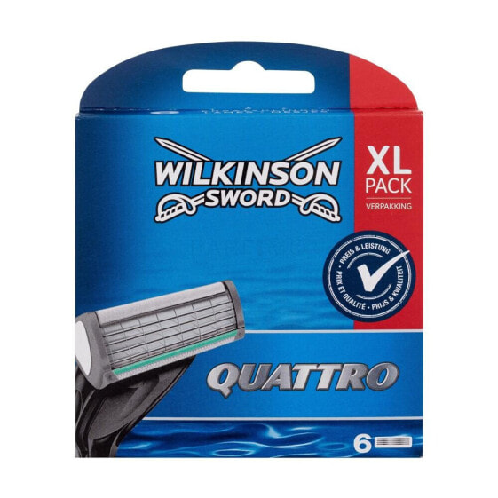 Wilkinson Sword Quattro 6 St. ersatzklinge für Herren Ersatzklinge 6 St.