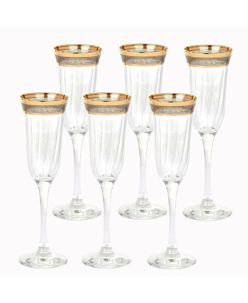 Melania Collection Smoke Flutes, Set of 6