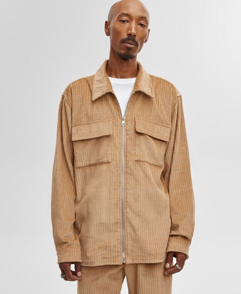 Men's Relaxed-Fit Cord Shacket, Created for Macy's